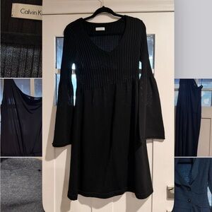 Calvin Klein Black Long Sleeve Dress